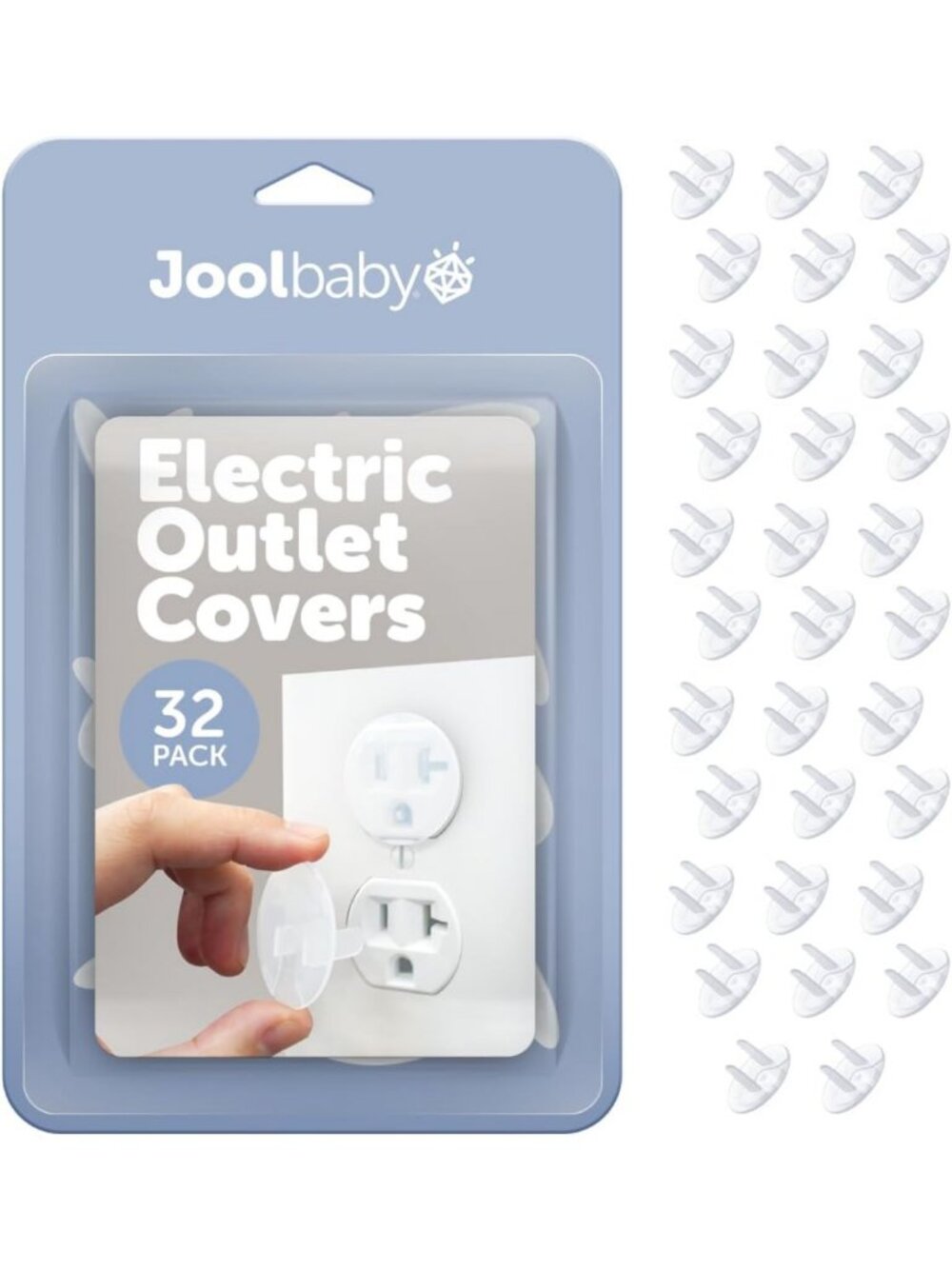 Child Safety Outlet Covers (32 Pack) – Easy Removal for Parents, Baby Proofing